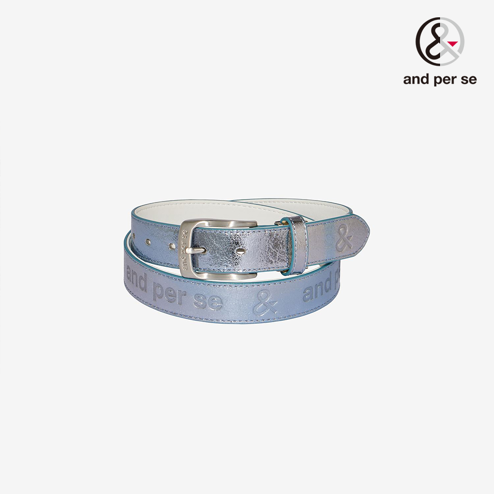 【AND PER SE】女款淺藍色品牌暢銷款皮帶 DLS02513