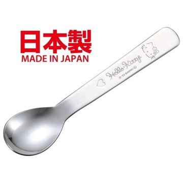 asdfkitty*特價 日本製 KITTY 大臉愛心 不鏽鋼湯匙-14公分-正版