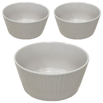 WANDU 瓦讀 麥田陶瓷飯碗 Set  灰色  3個