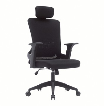 E-home Bezos貝佐斯高背扶手半網人體工學電腦椅 LX228A  黑色  65.5 x 58 x 117~125cm