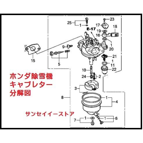 ホンダ 除雪機 スノーラHSS760n用 キャブレターAssy.