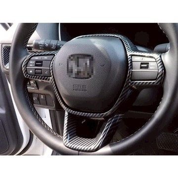 歐力斯~本田 HONDA 23-25年 6代 CRV CRV6 方向盤裝飾片 方向盤飾框 方向盤裝飾框 碳纖維紋 烤漆黑