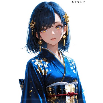 【12月新品2】07-110-0042 人物貼紙 和服女孩