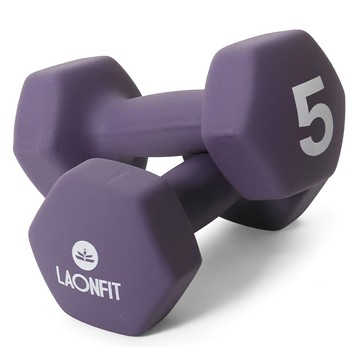 Laonfit 深紫色啞鈴 5公斤 2入組  5kg  2個