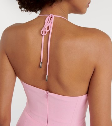 David Koma Crystal-embellished cutout midi dress