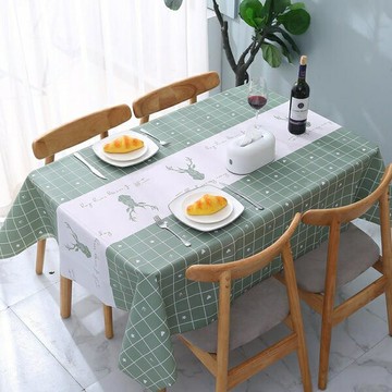桌布防水防油免洗臺布家用塑料簡約現代書桌長方形餐桌墊【木屋雜貨】