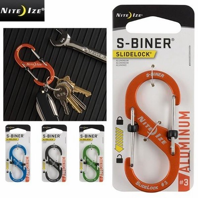 NITE IZE ナイトアイズ S-BINER エスビナー SLIDELOCK スライドロック カラビナ ALUMINUM #3 キーホルダー アウトドアグッズ キャンプ用品 道具 防災【T】