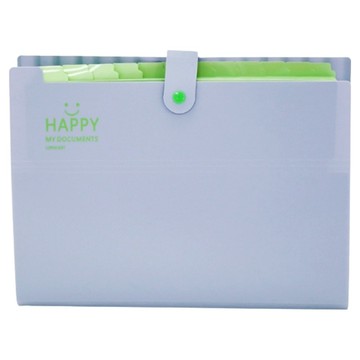 Abern 12格微笑馬卡龍活頁夾  1個  紫色