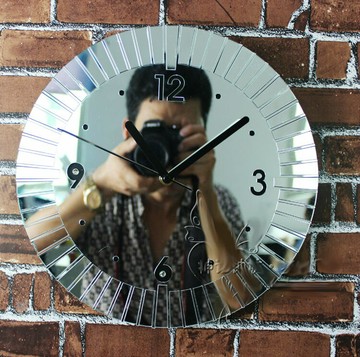 鏡面巧思鐘 時尚創意墻面鐘十天預購+現貨