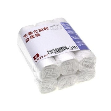 垃圾袋 圓底封口撕取式環保垃圾袋/尤加利清潔袋-中(一袋六入)