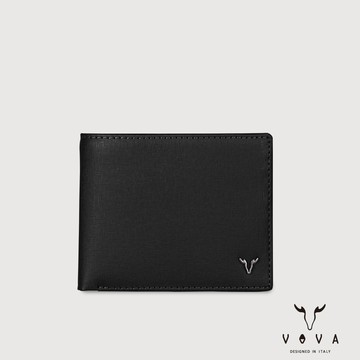 【VOVA 沃汎】台灣總代理 亞岱爾  4卡零錢袋皮夾-黑色/VA139W007BK