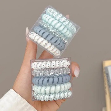 葡萄椰椰波點電話線高顏值夏天清新百搭頭繩超萌清新高彈耐用組合