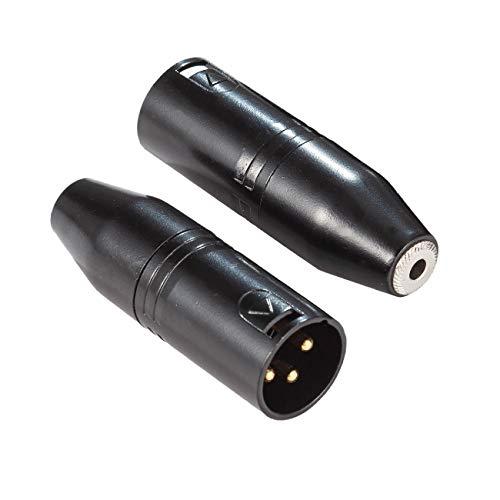 XLR 3.5mm TRSメスアダプタ-。 2-Pack AN-578