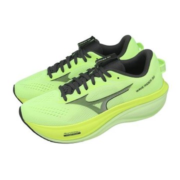 Mizuno 美津濃 慢跑鞋 Wave Rider 30 男鞋 螢光綠 緩震 運動鞋 J1GM2620-58