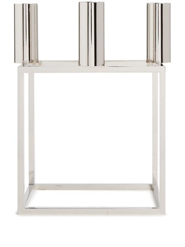 Audo - Kubus metal candle holder - unisex - Metal - One Size - Silver