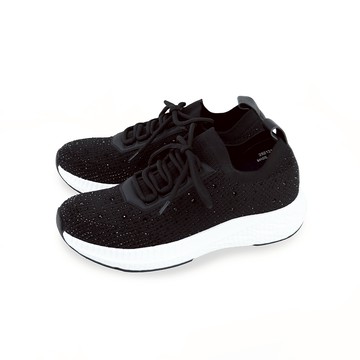 NG鞋特賣★Sabon星空亮鑽綁帶輕量透氣休閒鞋 黑色 (10292131)