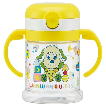 Skater 雙耳寬底吸管練習杯 遊戲捉迷藏  黃色  260ml  1個