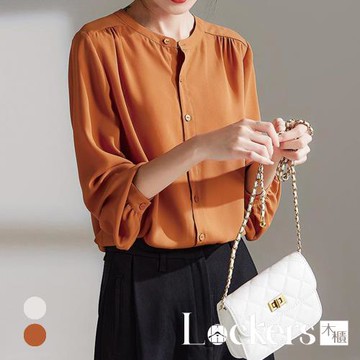 【Lockers 木櫃】秋季索菲斯爾雪紡上衣 L112091801