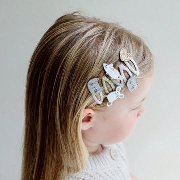 英國Mimi & Lula_AW25_秋日山林_貓咪老鼠滴答夾5入