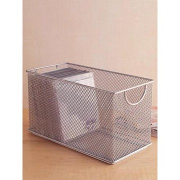 金屬網格CD/DVD收納盒桌面儲物盒文具光盤雜物盒櫥柜隔板分類收納