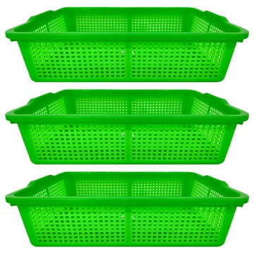 震嶸塑膠 500 公文林置物籃  45 x 34 x 12cm  綠色  1組
