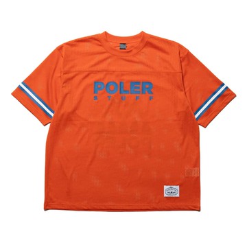 日本限定 POLER S/S MESH JERSEY 戶外時尚網布休閒上衣 / 橘色