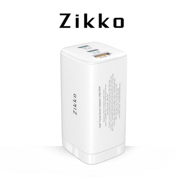 Zikko 65W GaN氮化鎵PD三孔快充充電器+C to C快充線組合包