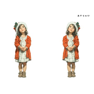 【11月新作2】08-108-0208 人物貼紙 聖誕復古風