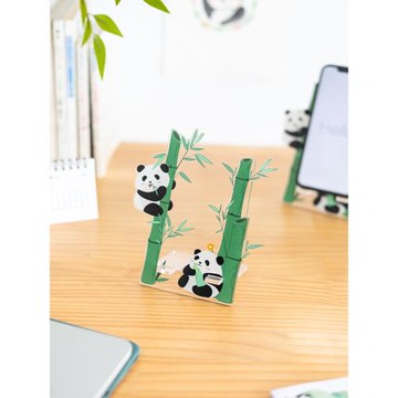 阿楹 工位電腦桌面熊貓手機擺件支架房間可愛小裝飾元素禮品好物