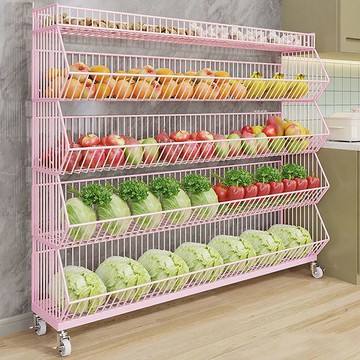 廚房置物架落地式水果蔬菜收納架可移動多層果蔬菜架蔥姜蒜菜籃子 c8141