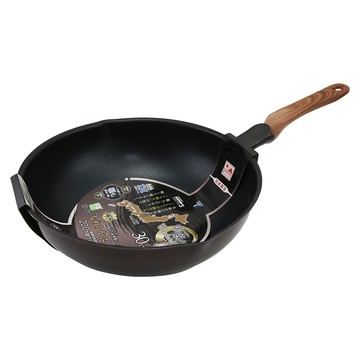 一品川流 日本製 和樂亭 IH大金不沾深型炒鍋-30cm