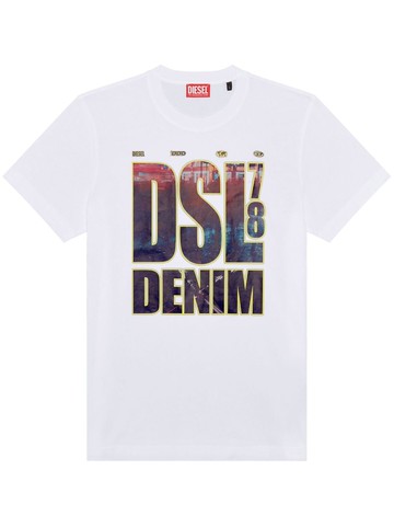 Diesel - logo-print cotton T-Shirt - men - Cotton - XXL - White