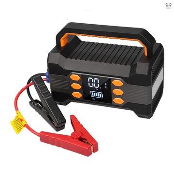 DN20 應急啟動電源車用充氣泵一件式機汽車用電瓶緊急強啟搭電寶打火神器 10000mAh 黑色+橙色