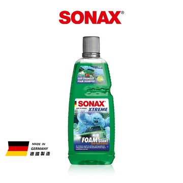 SONAX 巨人泡沫洗車精 1L 可搭配PA壺 泡沫壺推薦 正預洗皆可用 贈海綿 超濃縮 高垂掛性 泡沫精 德國原裝