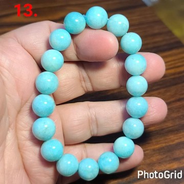 天河石 手鍊 手環 手珠 老礦料 11mm+ 天然 ❤水晶玉石特賣#C241-5