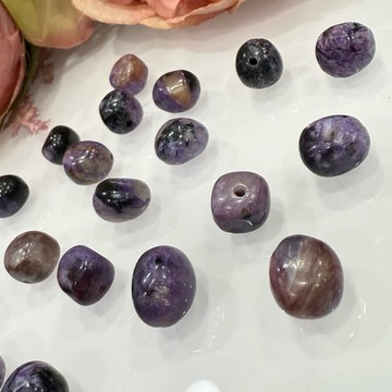 💕 𝓒. 𝓣 晶寶💕紫龍晶 隨形  diy 有孔洞 8-10mm