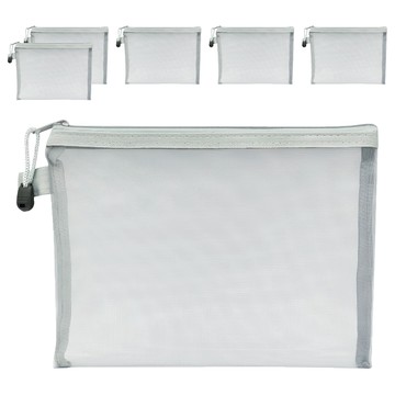 小麥購物 簡約網紗筆袋 G069 A5 16g  灰色  6個