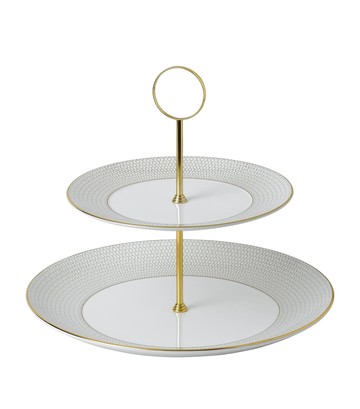 Wedgwood Gio Gold 2-Tier Cake Stand