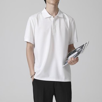 夏季polo衫男短袖純色百搭商務休閑翻領t恤韓版潮流寬松男士上衣