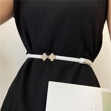 腰帶女可時尚裝飾調節配連衣裙子襯衫收腰皮帶夏季水鉆腰飾細腰封