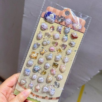 ✨穩固不留痕✨水晶貼紙 手賬diy材料 冰霸杯裝飾貼片 立體鑽石貼 手機殼改造  吉伊卡哇水晶鑽石立體浮雕趣味貼動漫周邊