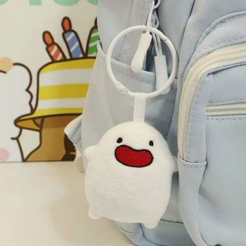 超萌可愛哇啦哇啦毛絨鑰匙扣玩偶ins風卡通表情包掛件宮崎駿公仔