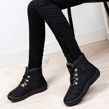 【LN】現+預 戶外免綁帶潑水保暖雪靴(女鞋/短靴/舒適/厚底)