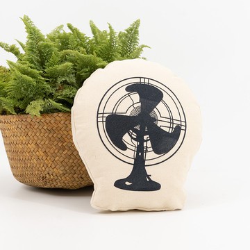 自然涼台灣復古老電風扇棉質印花午睡枕靠墊【可愛的消暑祕技】