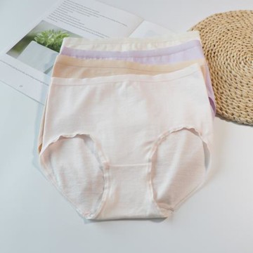 60支無縫一體新疆長絨棉女士內褲無痕透氣包臀大碼中高腰三角褲薄