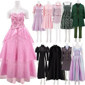 魔法壞女巫女主格琳達Glinda 艾芙芭cos服裝全套萬圣節女巫演出服