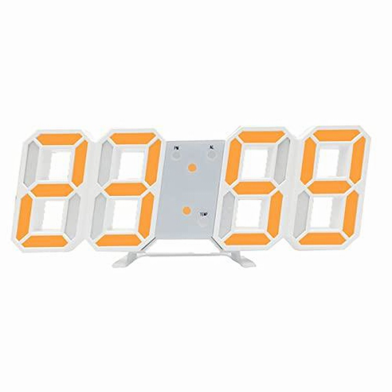 置き時計 デジタル時計 おしゃれ 壁掛け Led 3d 数字 掛け時計 目覚まし時計 ベッドサイド 事務所 学校 インテリア 温度 日付表示 オレンジ ホワイト 通販 Lineポイント最大0 5 Get Lineショッピング