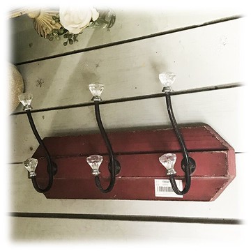 鄉村懷舊風格實木掛鉤 衣帽鉤1入