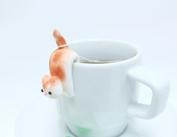 掛杯貓喵茶包架 (A款)