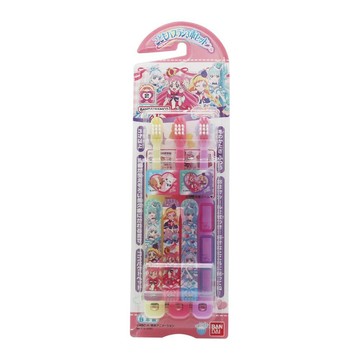 【牙齒寶寶】日本 萬代BANDAI 卡通授權兒童牙刷3入 光之少女-美妙寵物款